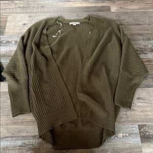 Free People Olive Green Cardigan